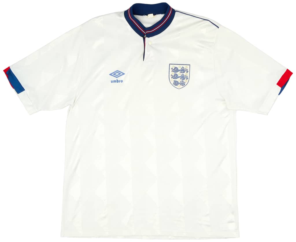1987-90 England Home Shirt - 8/10 - (L)