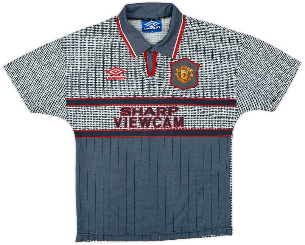 1995-96 Manchester United Away Shirt - 7/10 - (L.Boys)