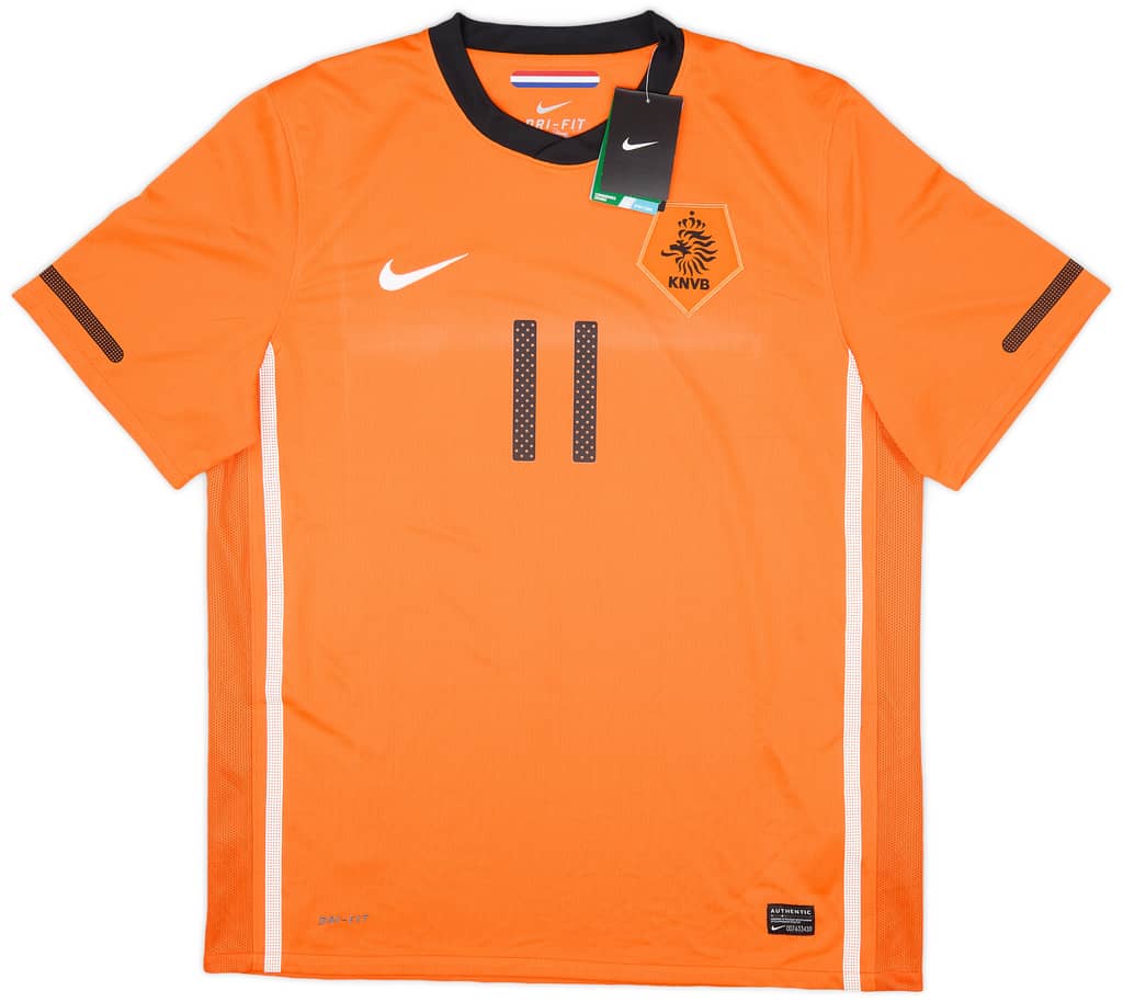 2010-11 Netherlands Home Shirt Robben #11 (L)