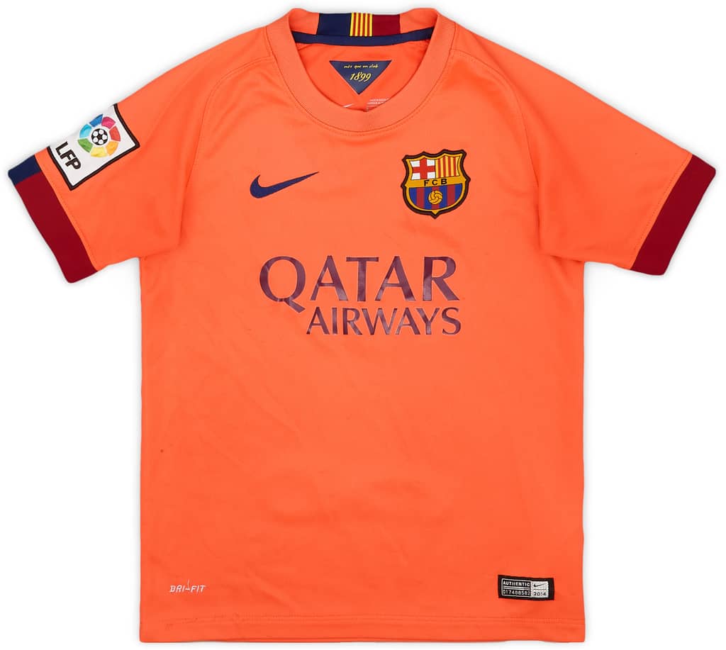 2014-15 Barcelona Away Shirt - 6/10 - (S.Boys)