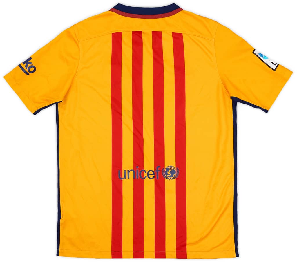 2015-16 Barcelona Away Shirt - 8/10 - (XL.Boys)