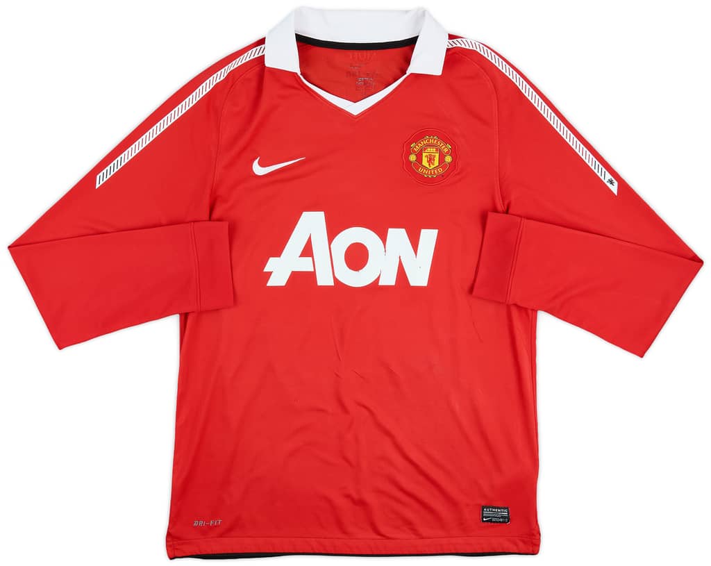 2010-11 Manchester United Home L/S Shirt Rooney #10 - 6/10 - (M)