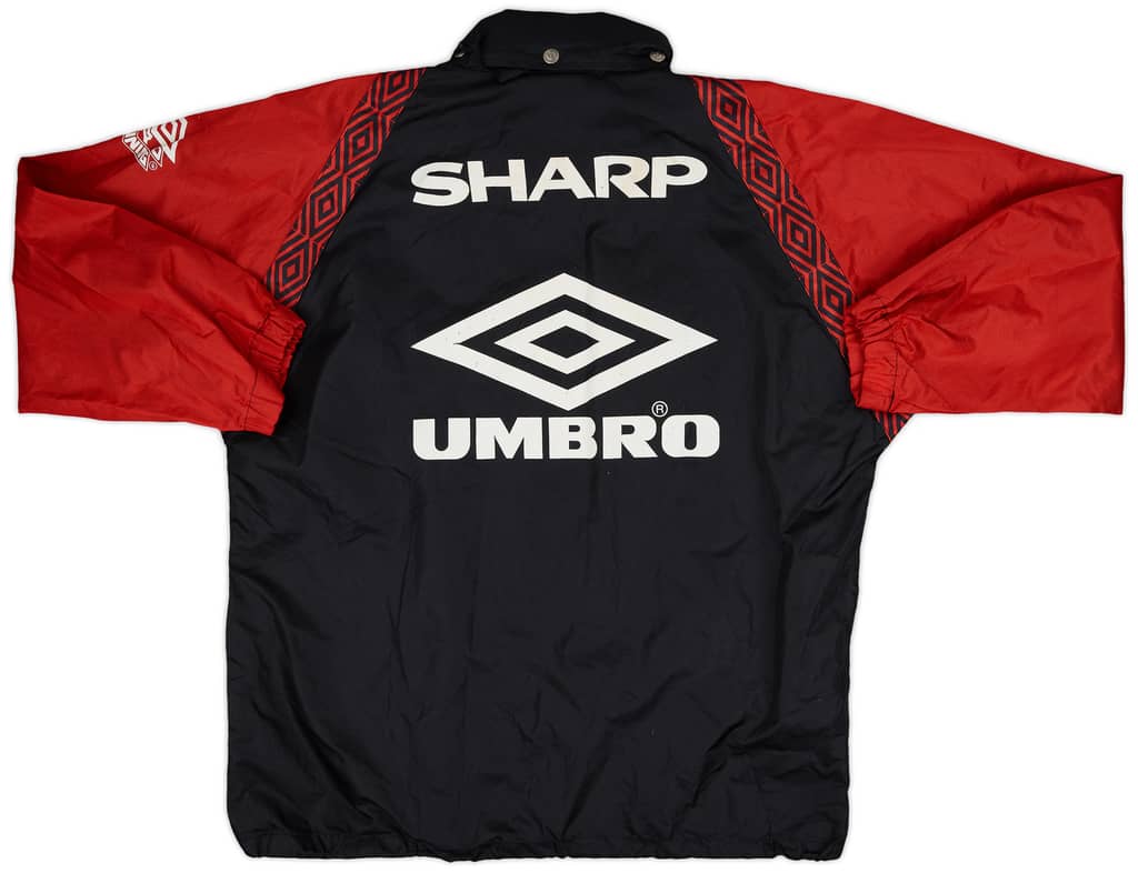 1995-97 Manchester United Umbro Hooded Rain Jacket - 8/10 - (S)