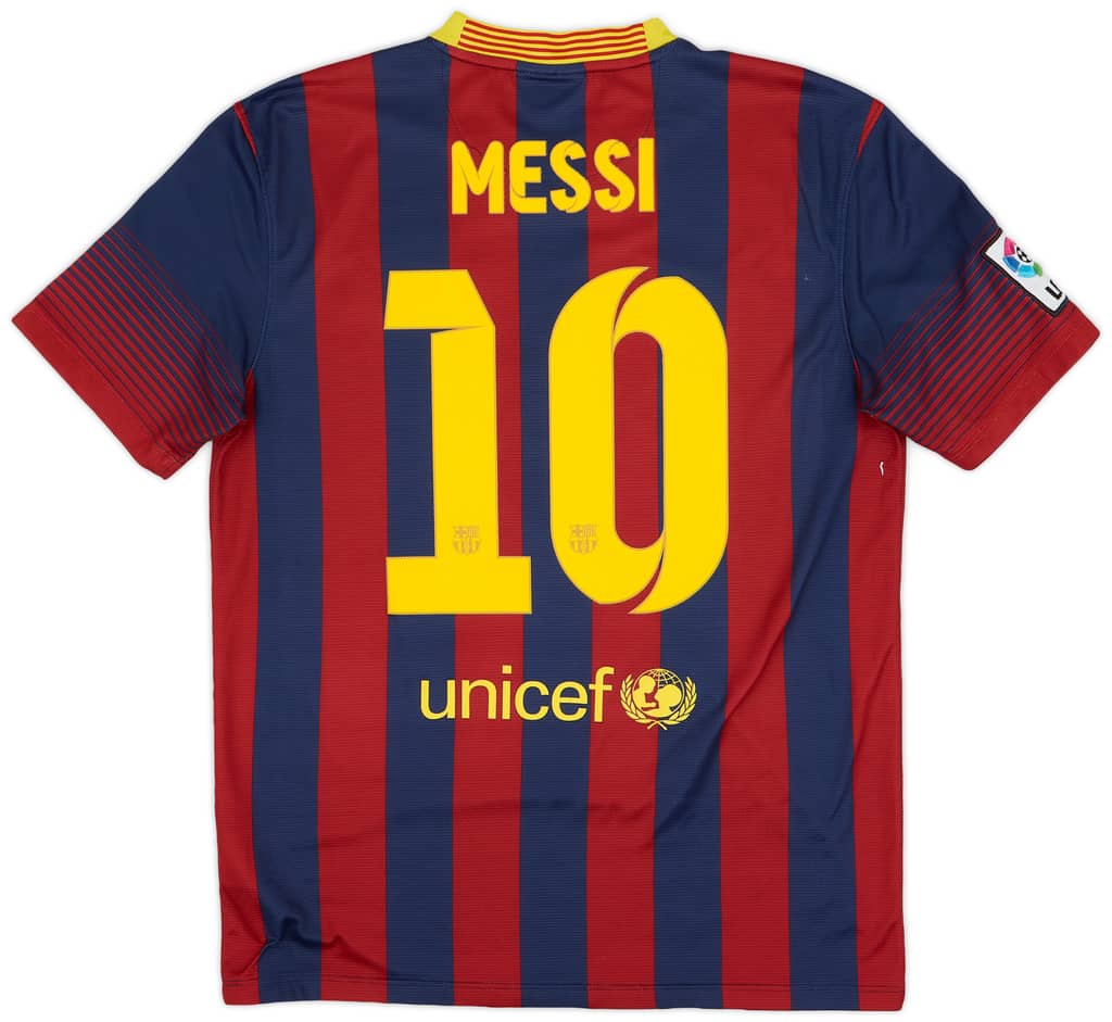 2013-14 Barcelona Home Shirt Messi #10 - 7/10 - (M)