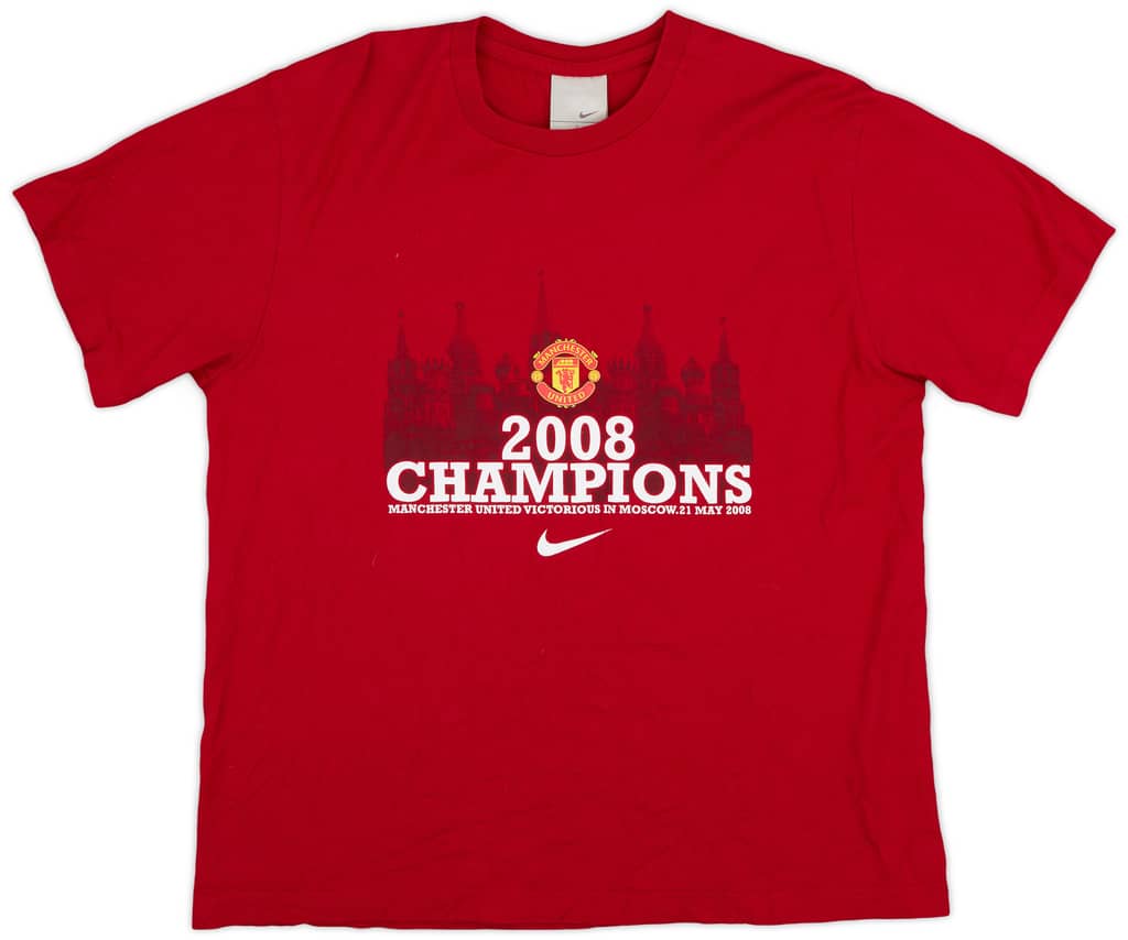 2008 Manchester United Nike '2008 Champions' Graphic Tee - 8/10 - (L)