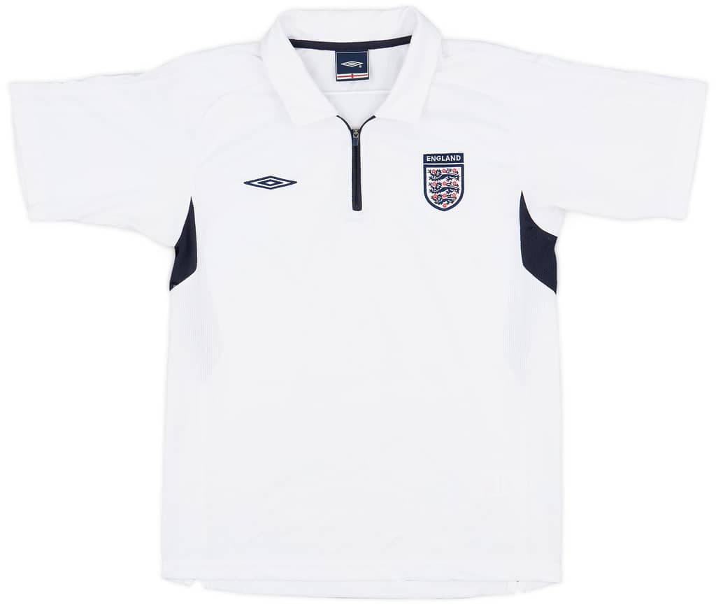 2004-05 England Umbro 1/4 Zip Polo Shirt - 9/10 - (S)