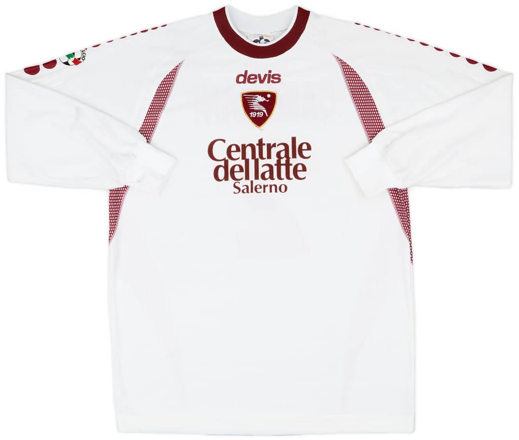 2003-04 Salernitana Match Issue Away L/S Shirt Camorani #2