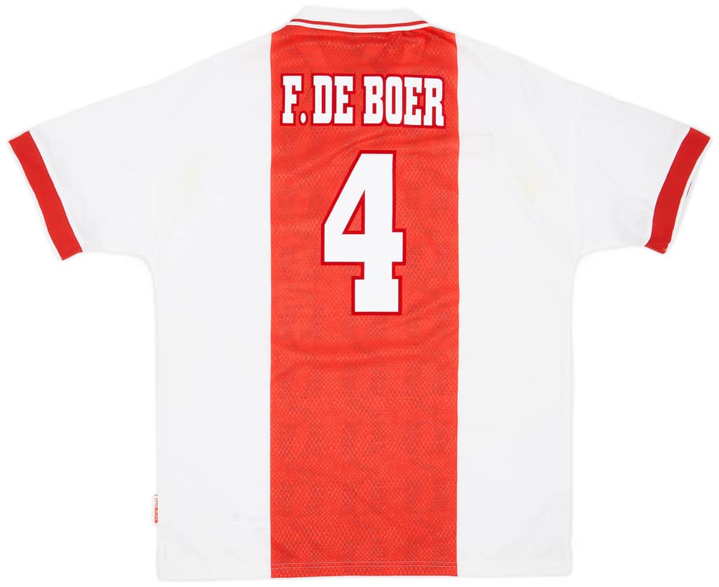 1998-99 Ajax Home Shirt F.De Boer #4 - 9/10 - (XL)