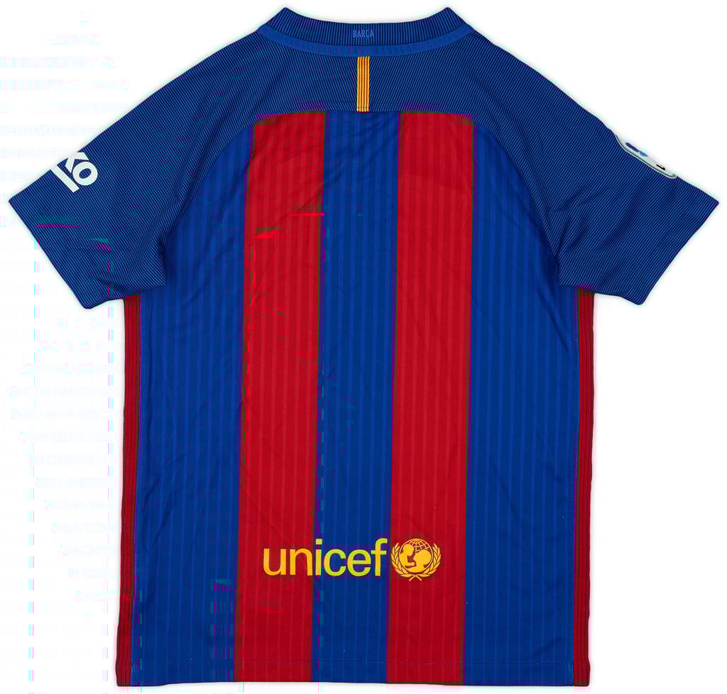 2016-17 Barcelona Home Shirt - 9/10 - (M.Boys)