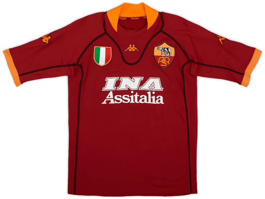 2001-02 Roma Home Shirt Montella #9 - 5/10 - (S)