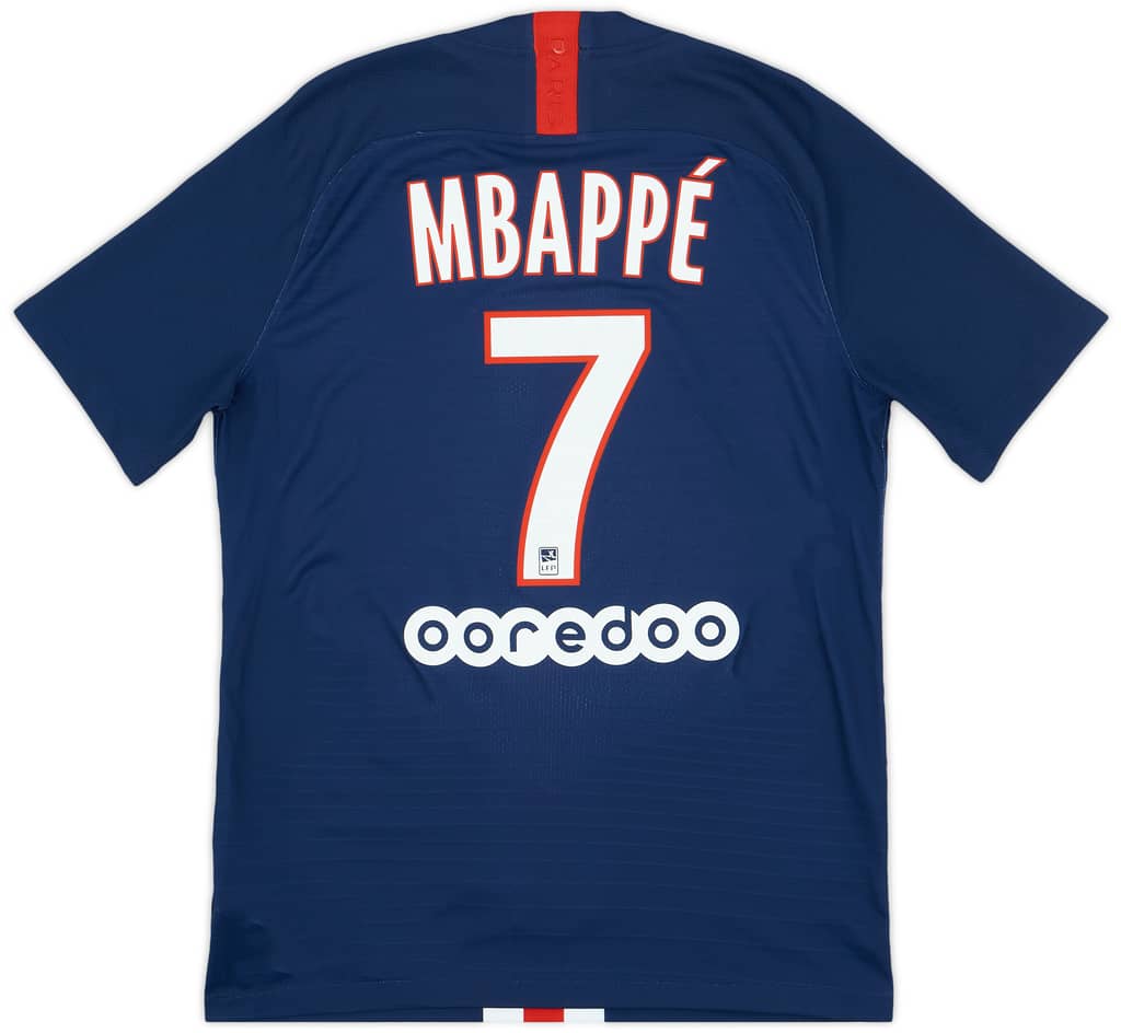 2019-20 Paris Saint-Germain Authentic Home Shirt Mbappe #7 - 10/10 - (M)