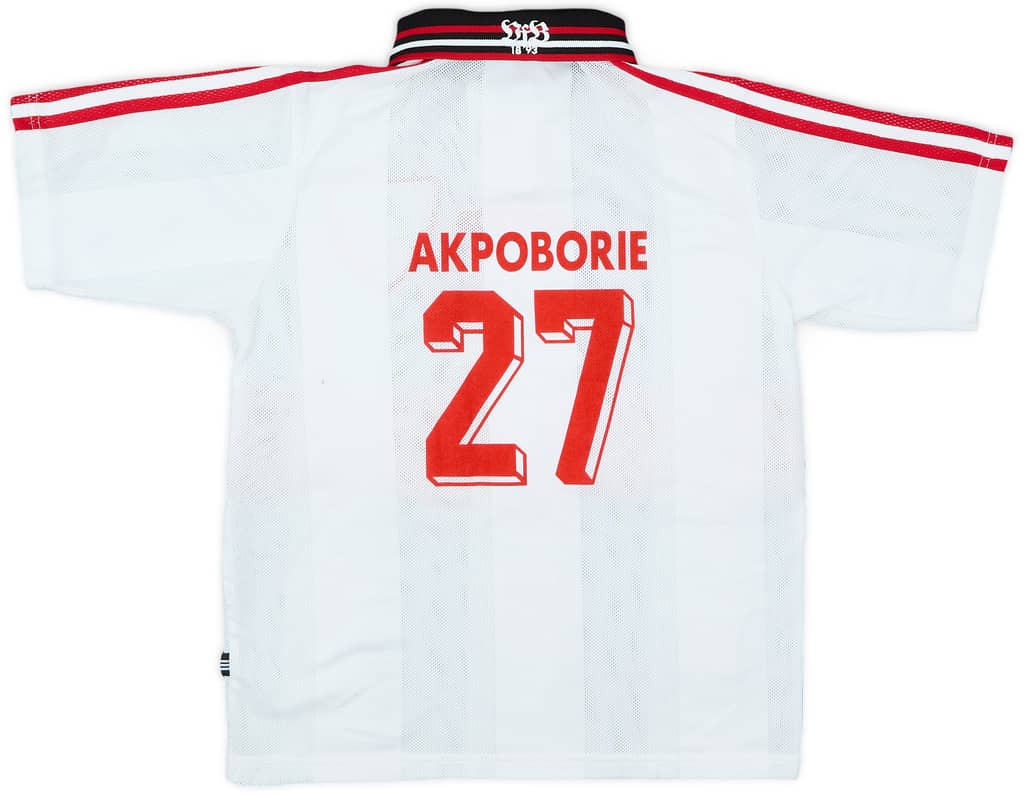1997-98 Stuttgart Home Shirt Akpoborie #27 - 7/10 - (Y)