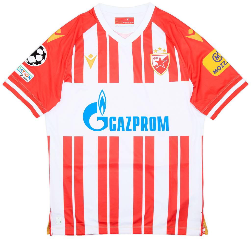 2023-24 Red Star Belgrade Match Issue Champions League Home Shirt Maksimovic #55