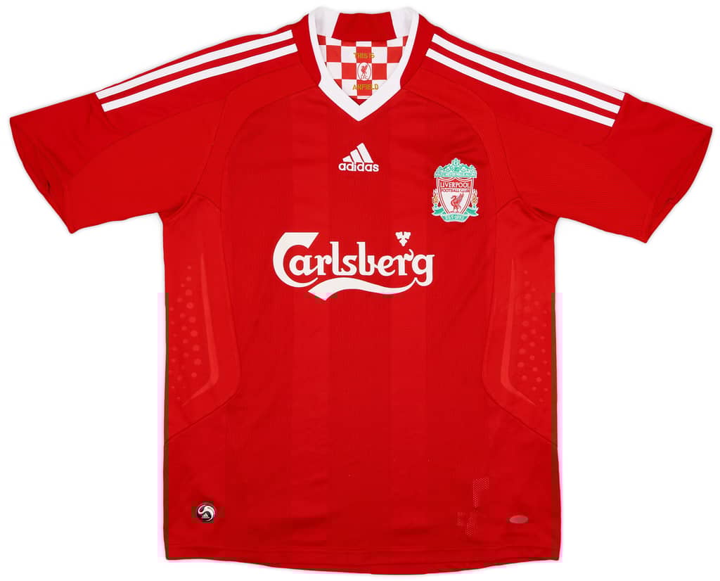 2008-10 Liverpool Home Shirt - 7/10 - (XL.Boys)