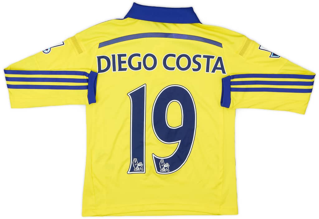 2014-15 Chelsea Away L/S Shirt Diego Costa #19 - 7/10 - (S.Boys)