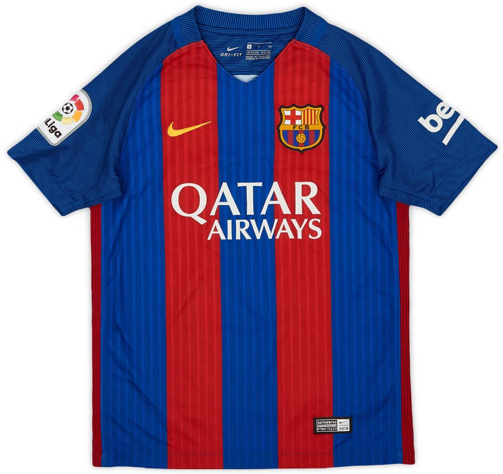 2017-18 Barcelona Home Shirt - 9/10 - (S.Boys)