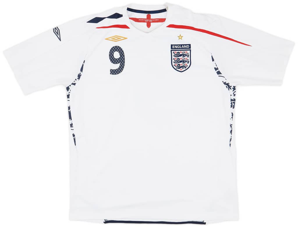 2007-09 England Home Shirt Rooney #9 - 6/10 - (XL)