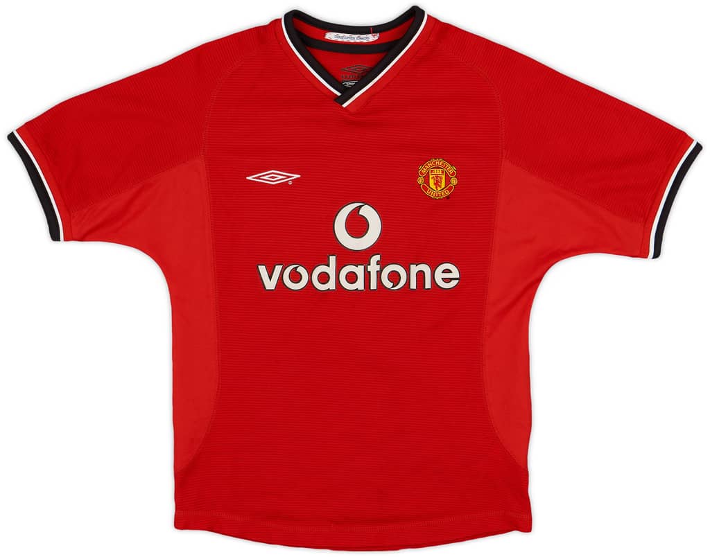 2000-02 Manchester United Home Shirt - 8/10 - (S.Boys)