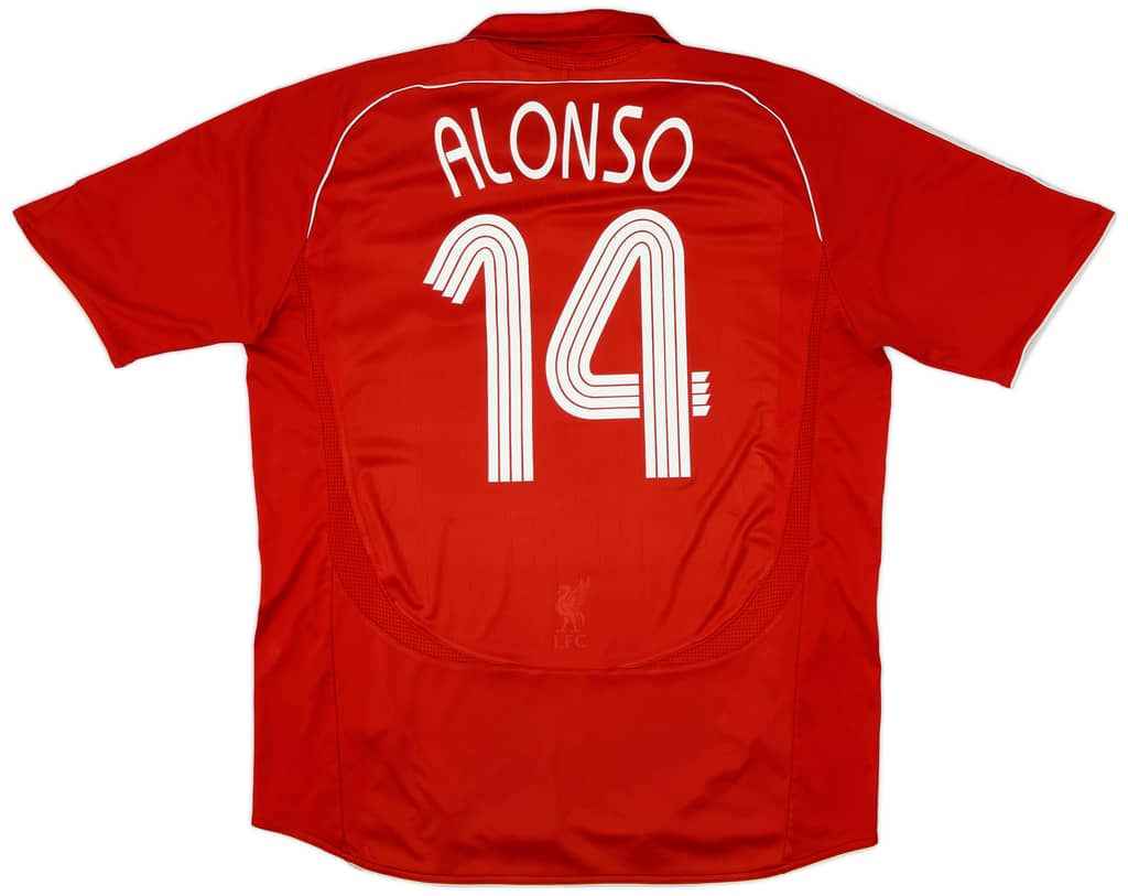 2006-08 Liverpool Home Shirt Alonso #14 - 5/10 - (XL)