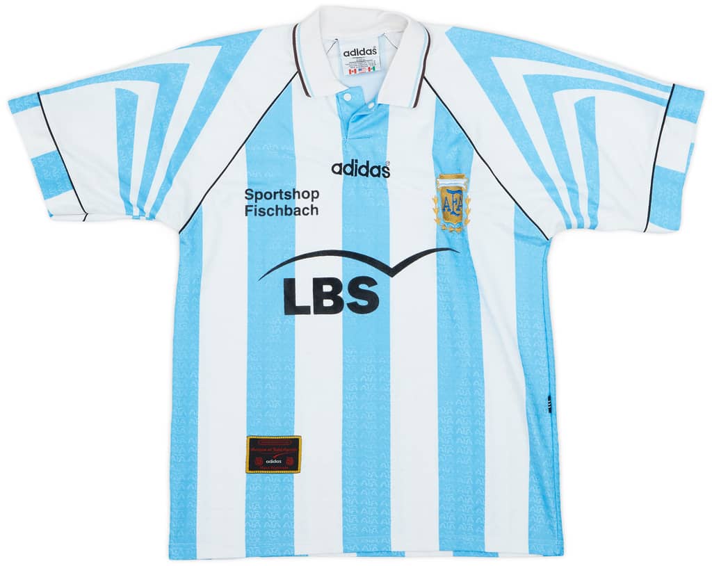 1996-98 Argentina Home Shirt #16 - 8/10 - (M)