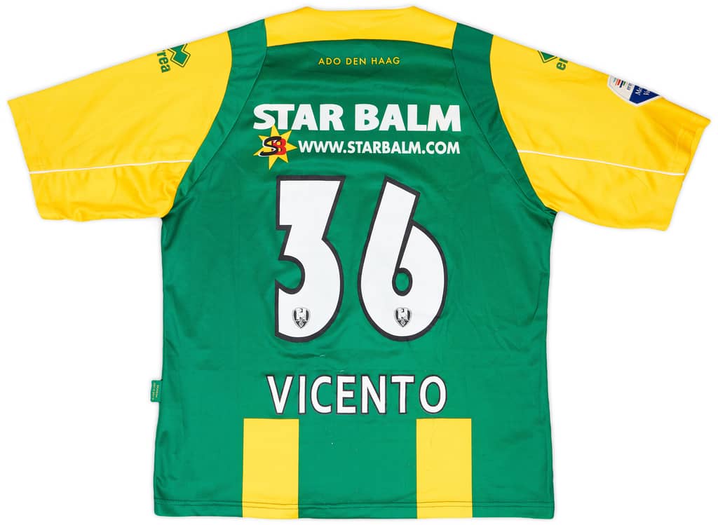 2012-13 ADO Den Haag Match Issue Home Shirt Vicento #36