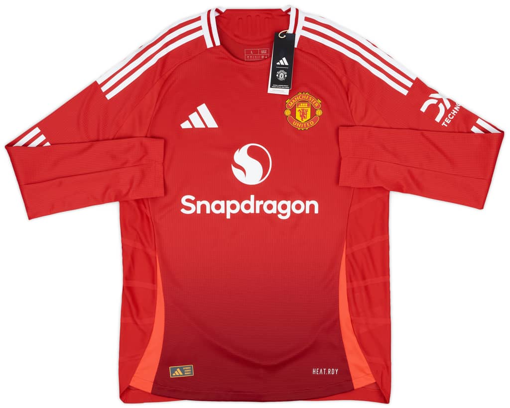 2024-25 Manchester United Authentic Home L/S Shirt Amad #16