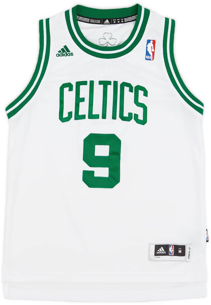 2010-14 Boston Celtics Rondo #9 adidas Swingman Home Jersey - 8/10 - (M.Boys)