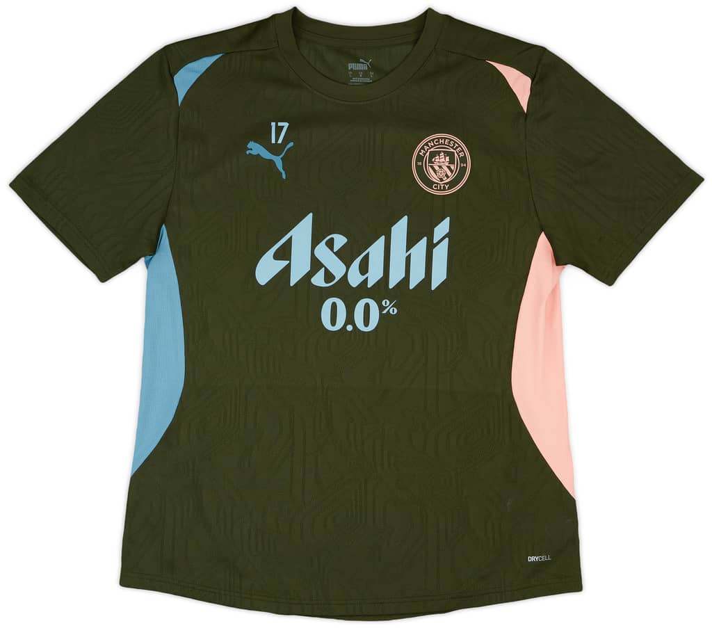 2024-25 Manchester City Player Issue Training Shirt #17 (De Bruyne) - 9/10 - (L)