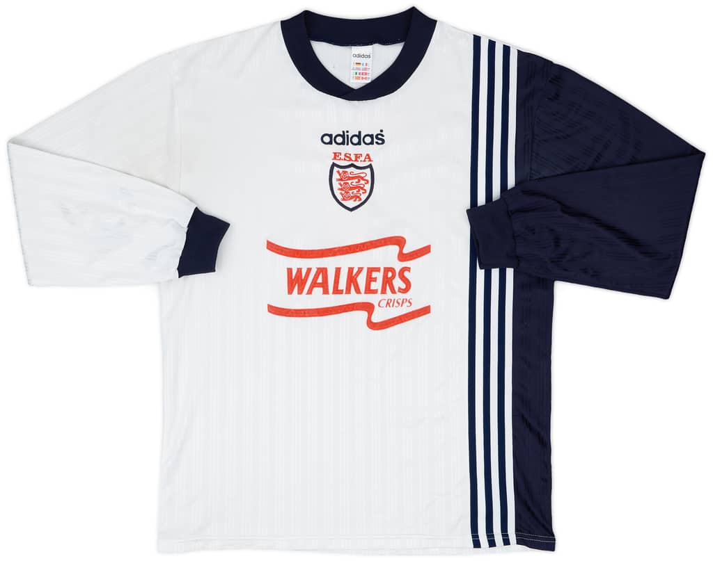 1994 England Schools' FA Match Issue Home L/S Shirt #7