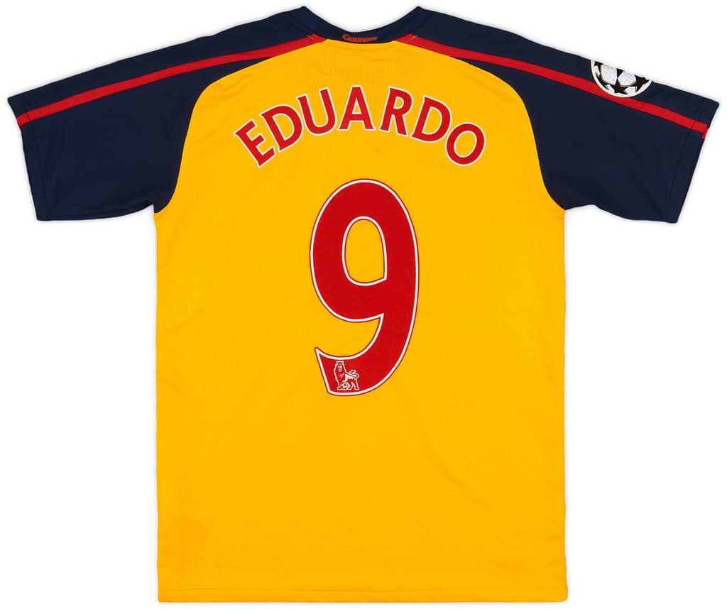 2008-09 Arsenal Away Shirt Eduardo #9 - 8/10 - (XL.Boys)