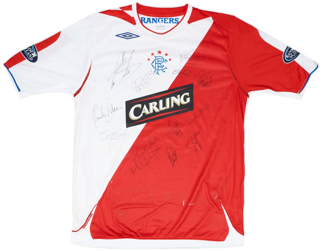 2006-07 Rangers Match Issue Squad Signed Away Shirt Murray #18