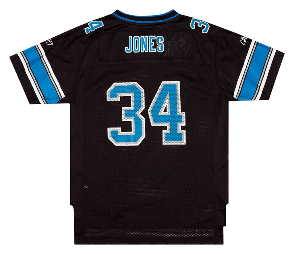 2005-06 Detroit Lions Jones #34 Signed Reebok On Field Jersey (Alternate) Y