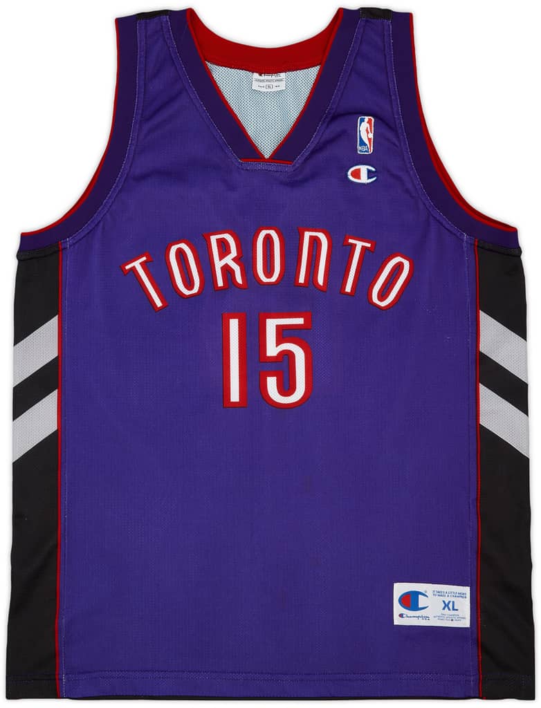 1999-03 Toronto Raptors Carter #15 Champion Away Jersey - 8/10 - (XL)