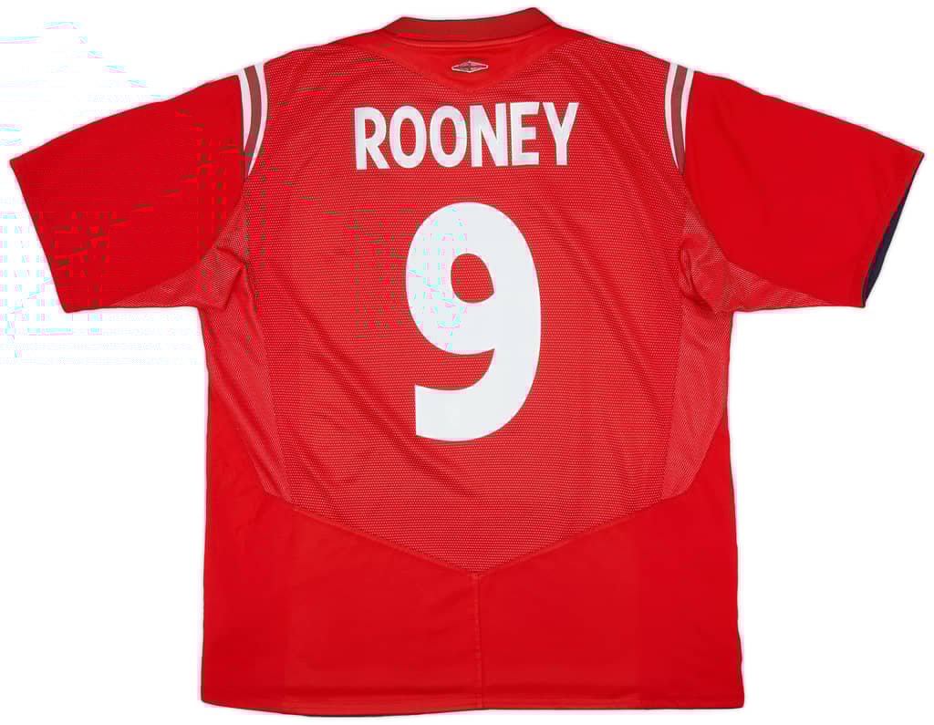 2004-06 England Away Shirt Rooney #9 - 5/10 - (XL)