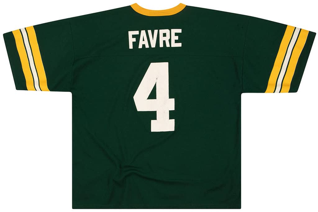 1997-00 Green Bay Packers Favre #4 Logo 7 Jersey (Home) XL