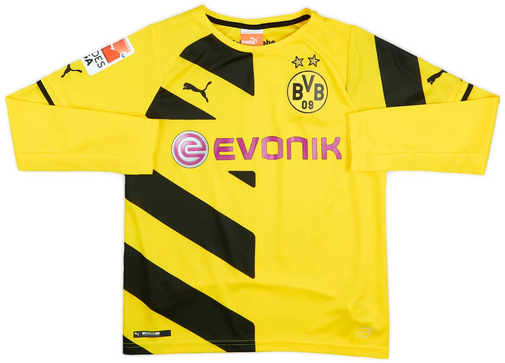 2014-15 Borussia Dortmund Home L/S Shirt - 9/10 - (M.Boys)