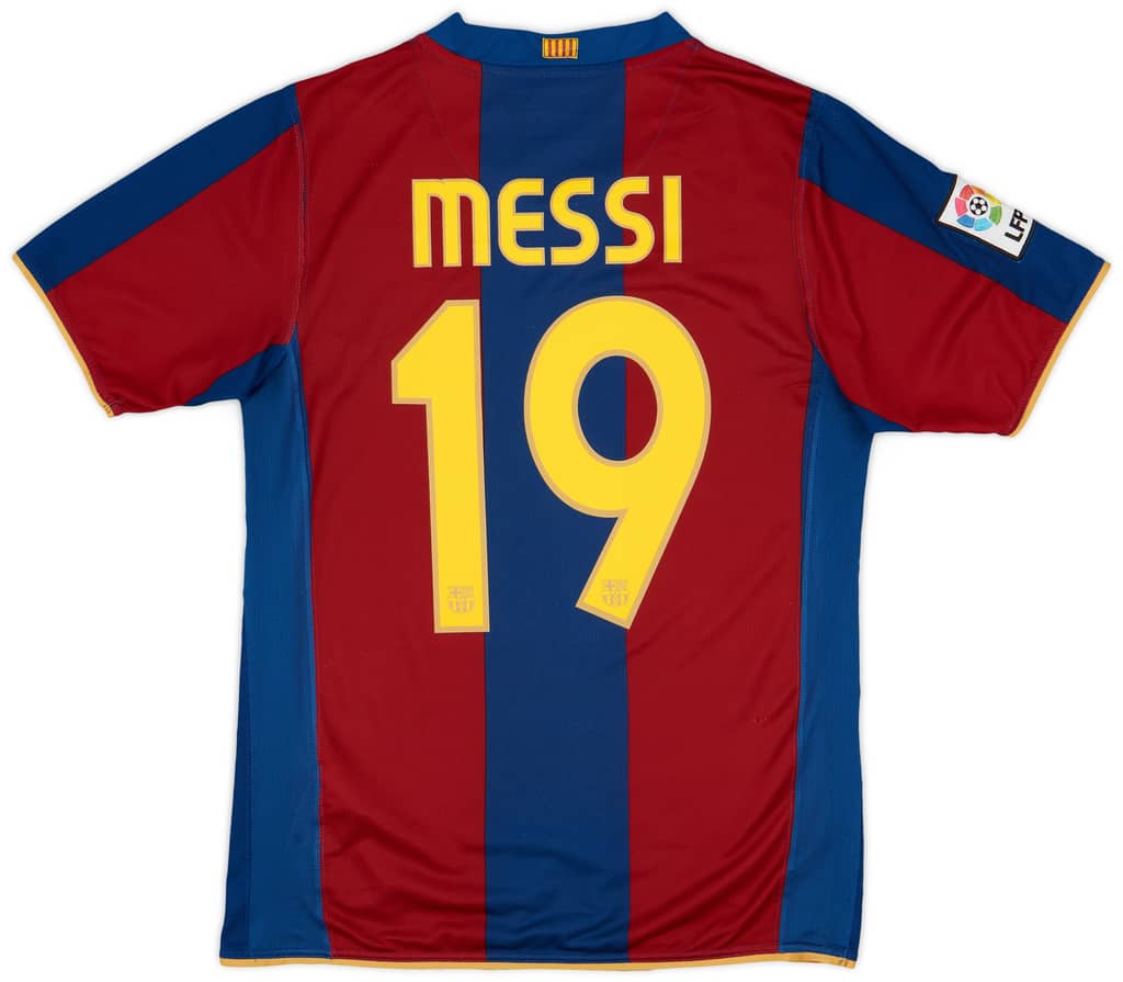 2007-08 Barcelona Home Shirt Messi #19 - 5/10 - (S)