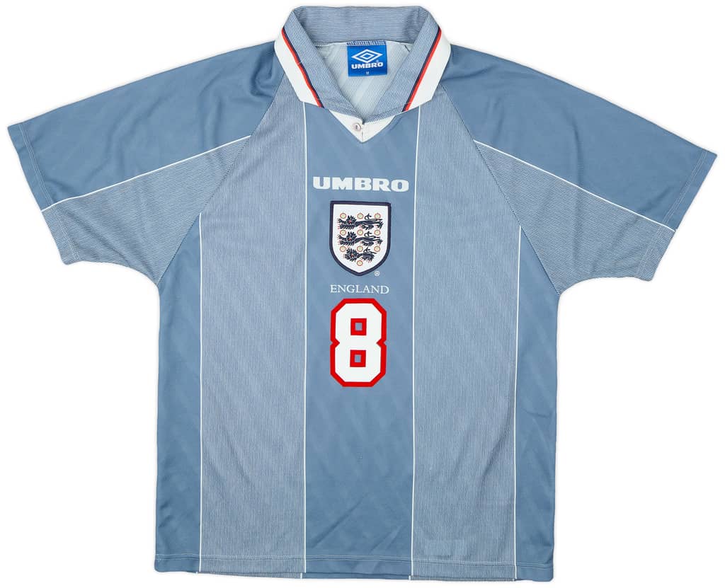 1996-97 England Away Shirt Gascoigne #8 - 6/10 - (M)