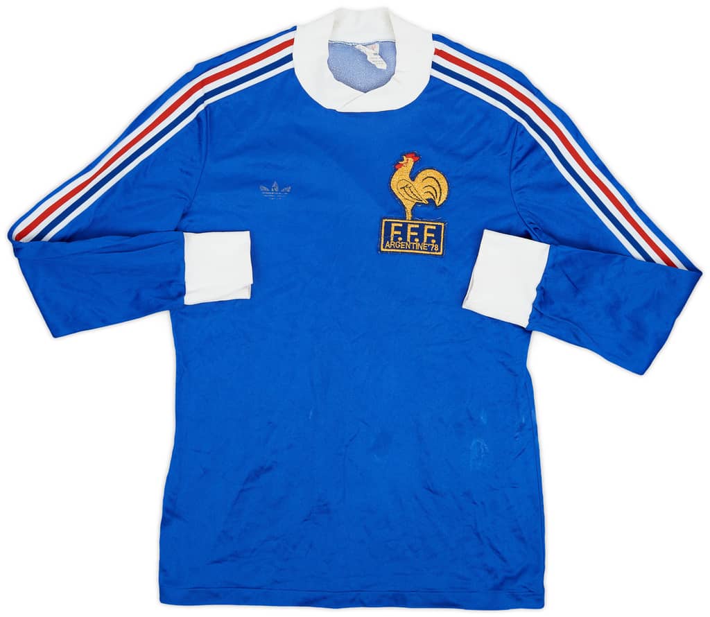 1978-80 France World Cup Home L/S Shirt - 7/10 - (M)