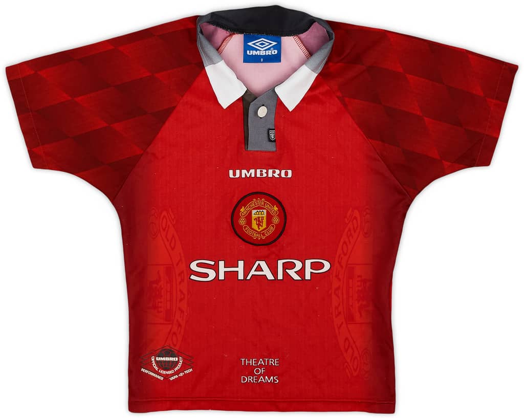 1996-98 Manchester United Home Shirt - 8/10 - (S.Boys)