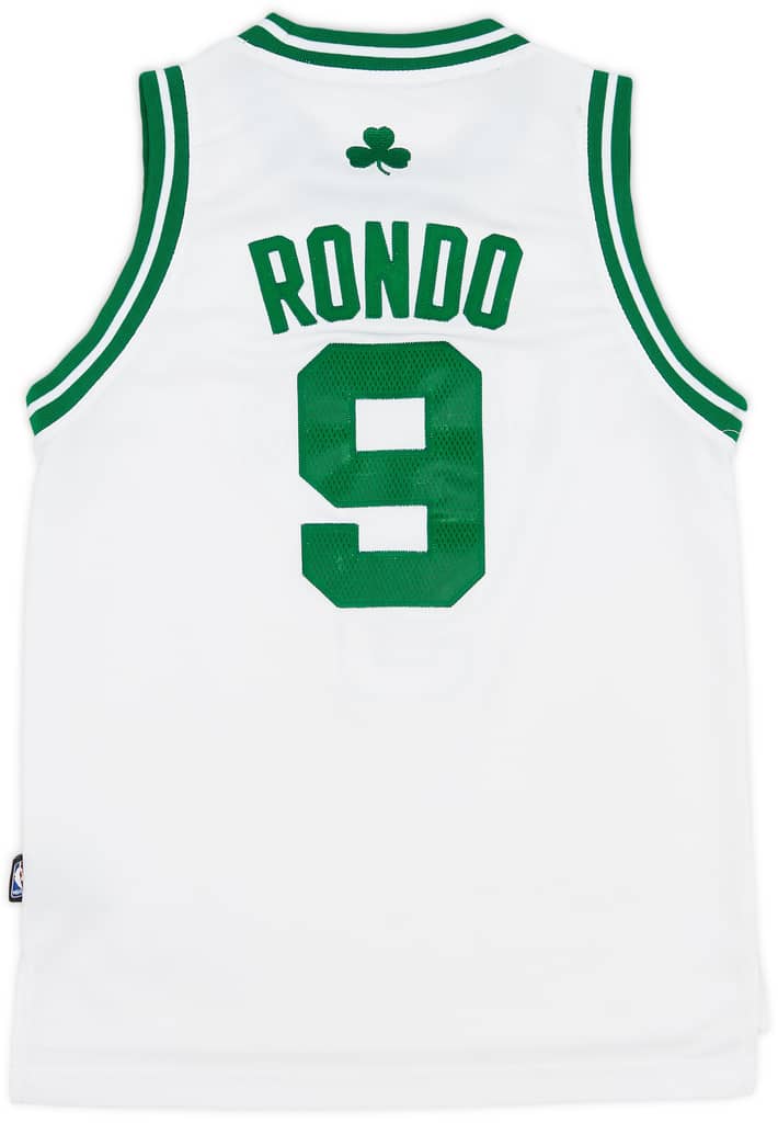 2010-14 Boston Celtics Rondo #9 adidas Swingman Home Jersey - 8/10 - (M.Boys)