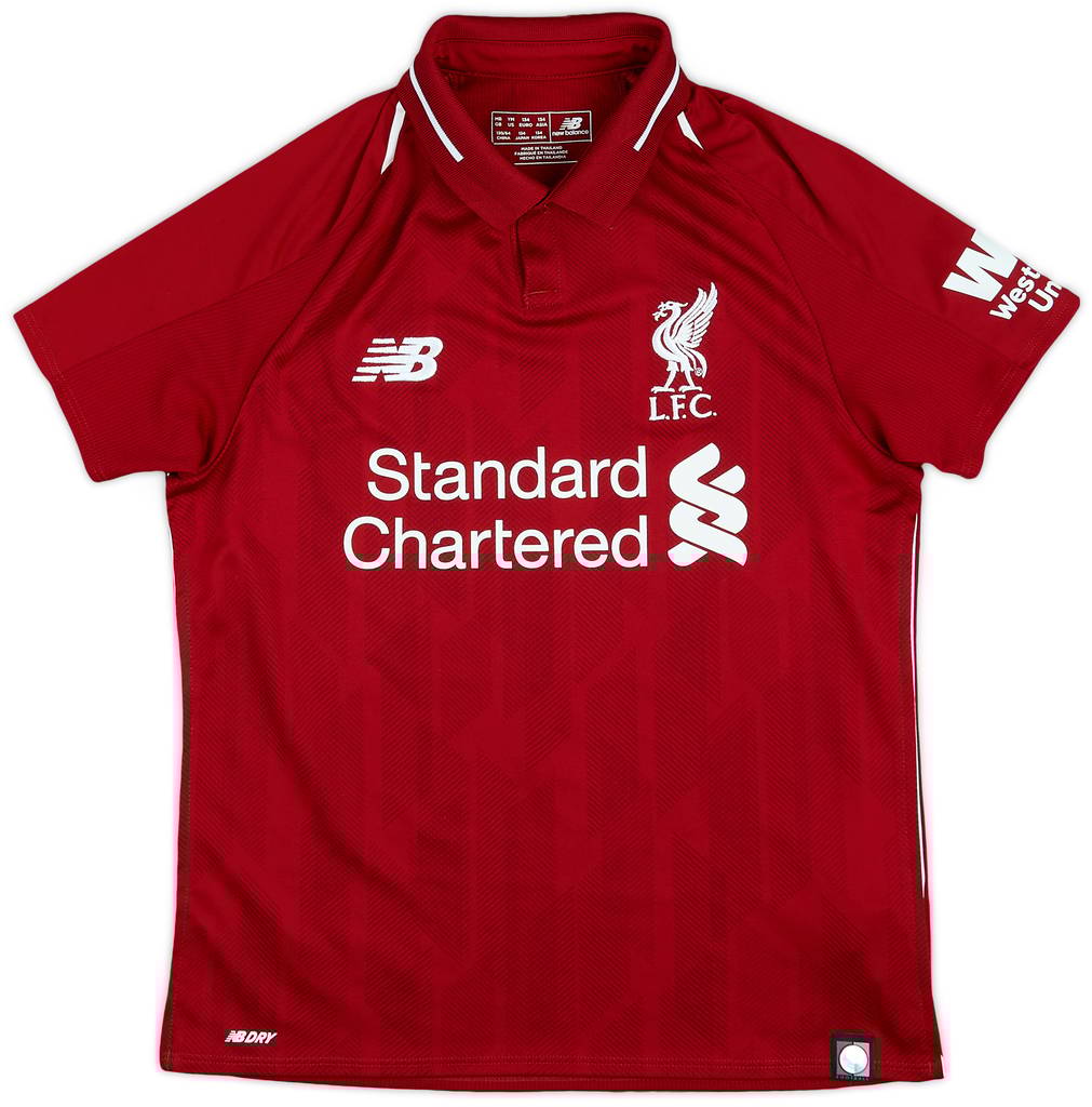 2018-19 Liverpool Home Shirt - 10/10 - (M.Boys)