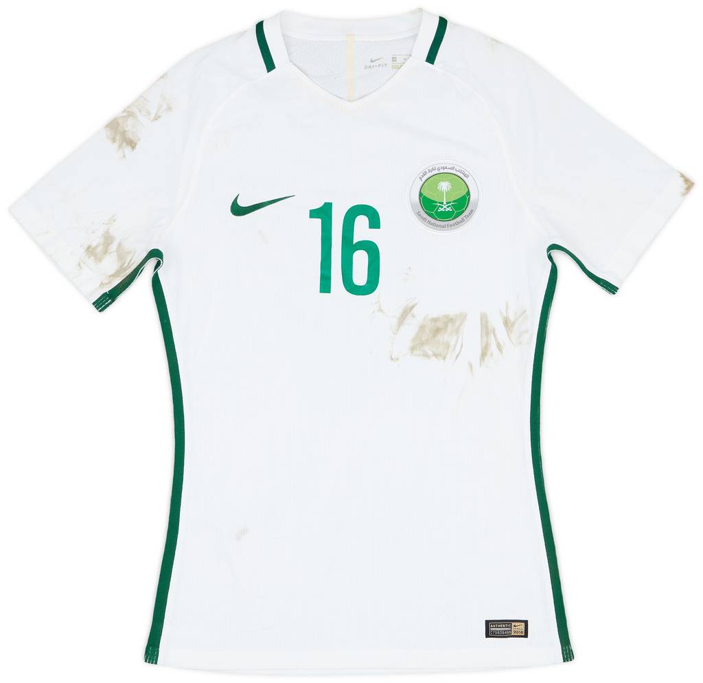 2017-18 Saudi Arabia Match Worn Home Shirt #16