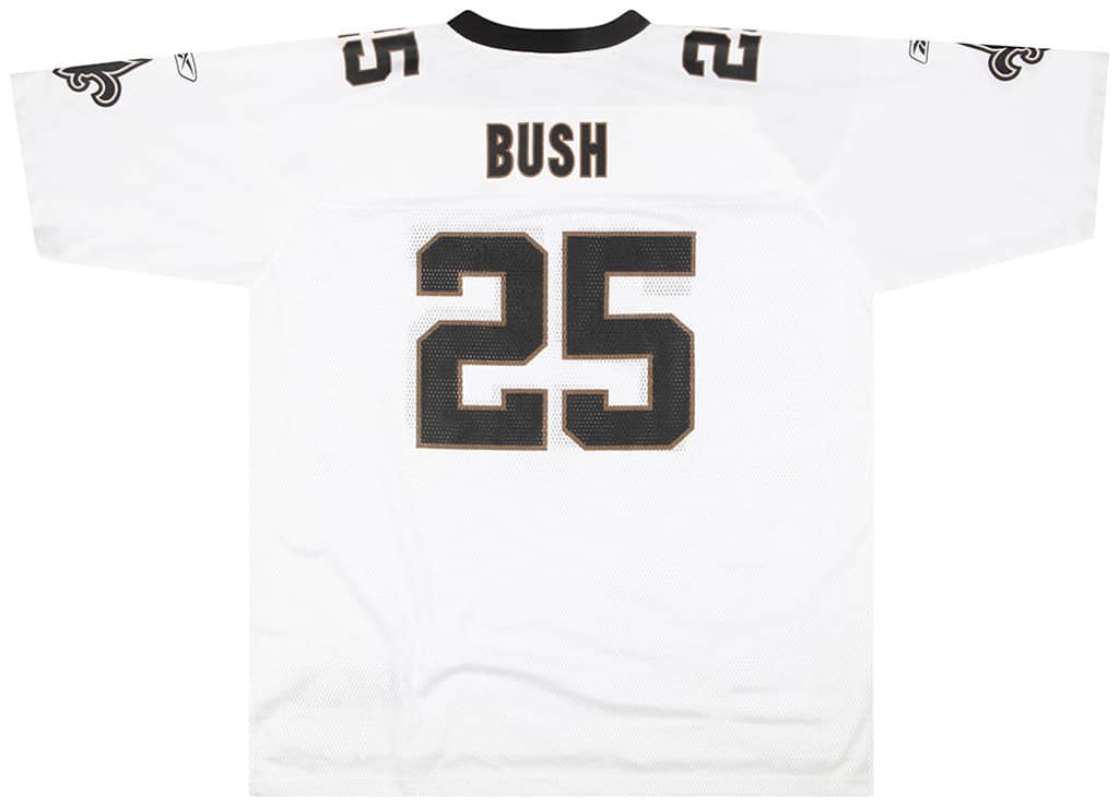 2006 New Orleans Saints Bush #25 Reebok On Field Jersey (Away) L