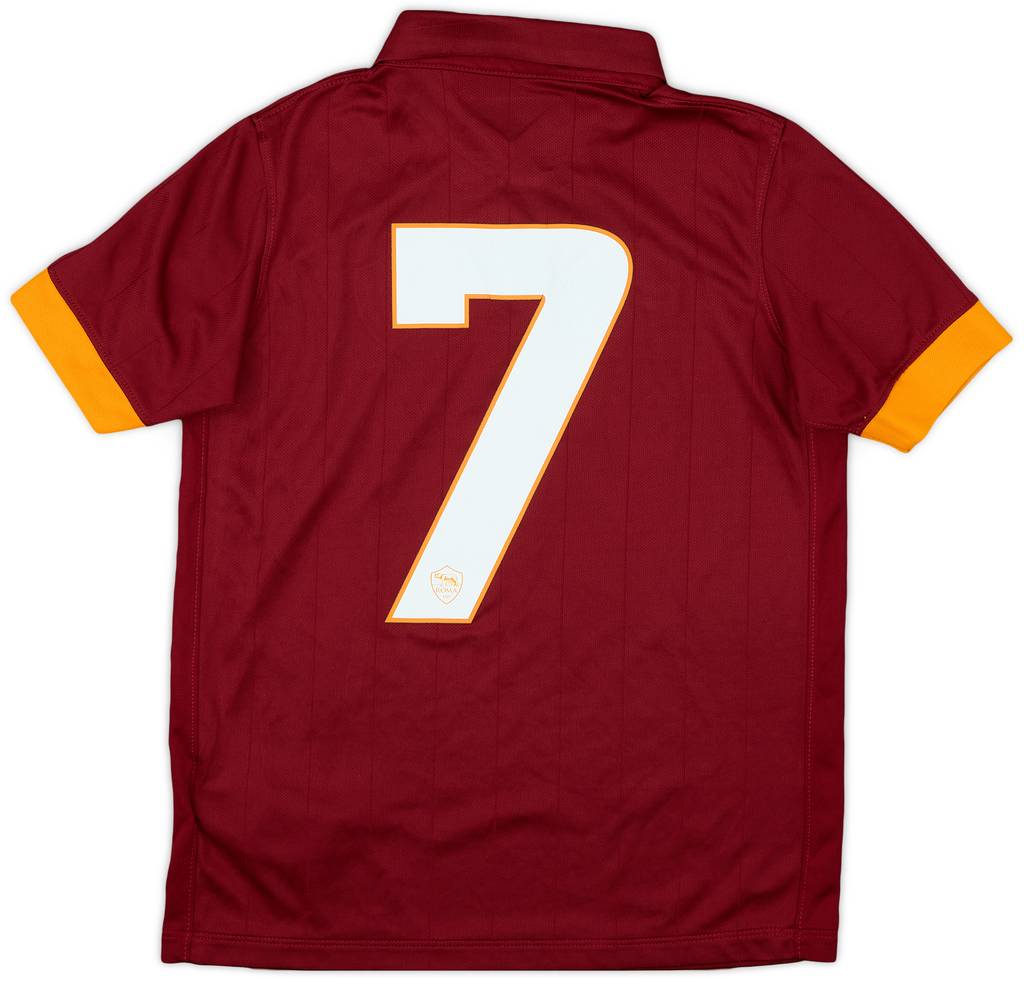 2014-15 Roma Home Shirt #7 - 7/10 - (M.Boys)