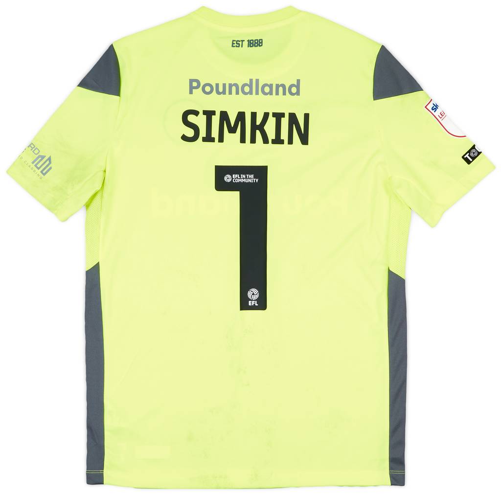 2024-25 Walsall Match Worn GK Shirt Simkin #1
