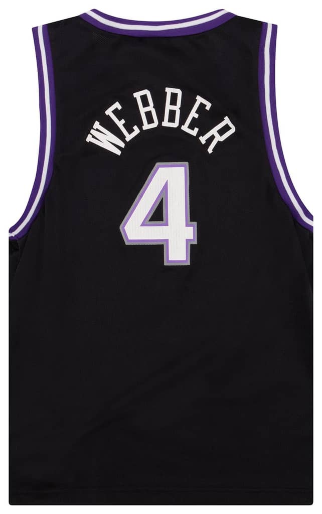 1999-02 Sacramento Kings Webber #4 Champion Jersey (Away) Y