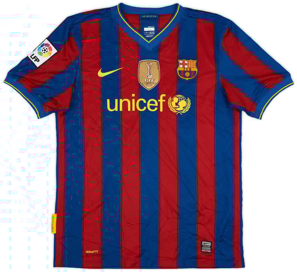 2009-10 Barcelona Home Shirt - 8/10 - (XL.Boys)