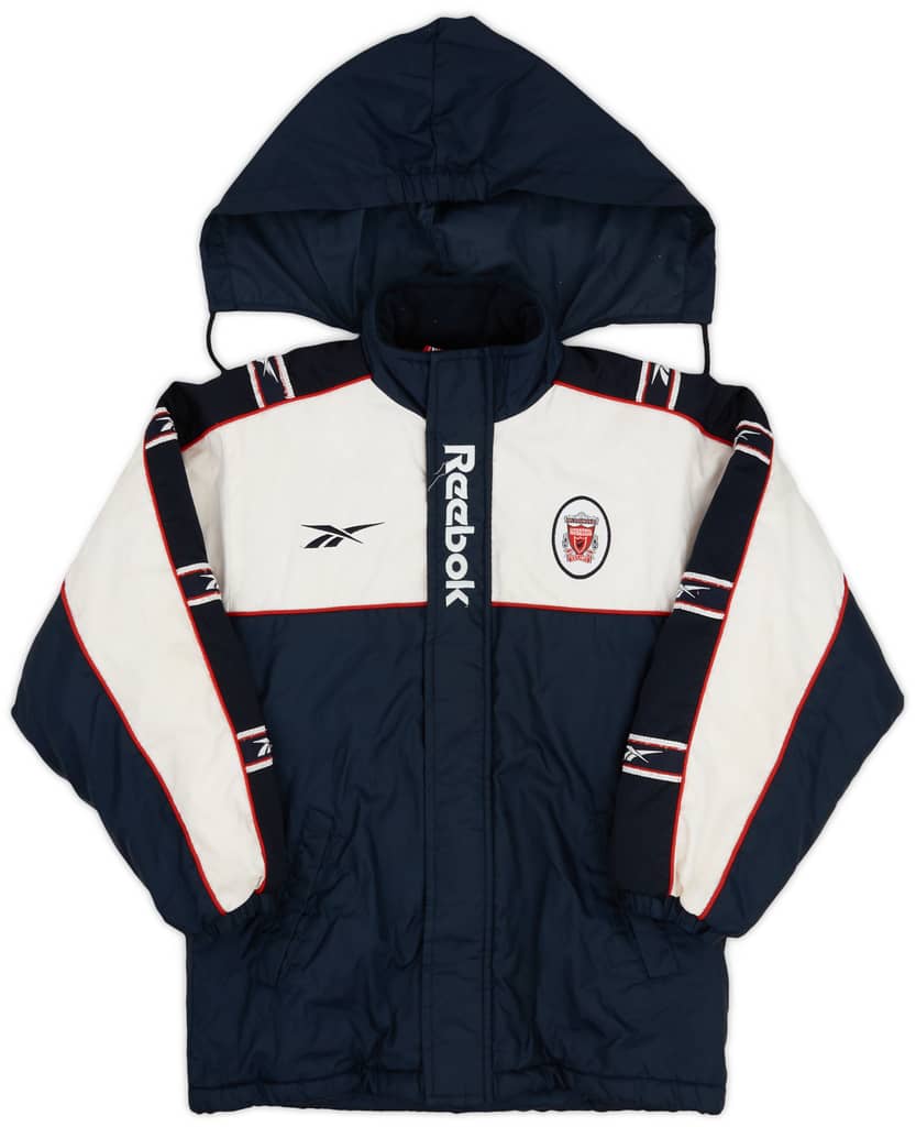 1998-99 Liverpool Reebok Padded Bench Coat - 6/10 - (L.Boys)
