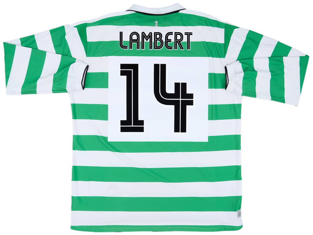 2004-05 Celtic Home L/S Shirt Lambert #14 - 6/10 - (XXL)